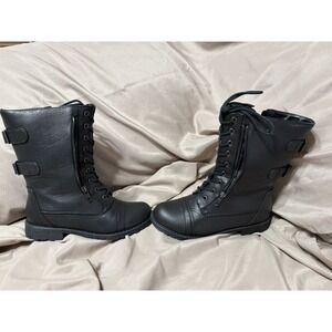 JC Kendal Boots Black With Side Pockets Size 6.5‎ Side Zipper